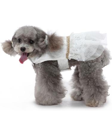 Qcwwy Princess Dress for Dogs & Cats - Comfortable Mesh Summer Dress for Small Pets - Breathable Polyester High-Time Fashion (M) - Buy Online on GoSupps.com