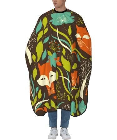 Professional Haircut Cape - Fox Flowers Hairdressing Salon Cape with Adjustable Snap Closure | International Shipping Available - Buy Online on GoSupps.com