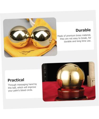 Healvian 6 StK Brass Massage Balls - Gymnastics & Exercise Relaxation | Optimal Health & Wellness - Buy Online on GoSupps.com