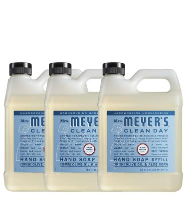 Mrs. Meyer’s Clean Day Liquid Hand Soap Refill, Rainwater, 33 Ounce (3 Pack)
