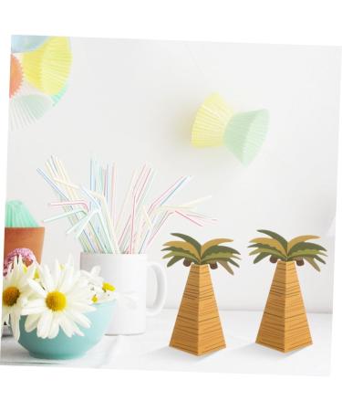 HOMSFOU 20pcs Boxes Coconut Palm Box Cookie Containers Gift Boxes Luau Party Bags Candy Containers Snack Birthday Treat Case Packaging Boxes Wedding Party Favors Paper Biscuit Hawaii - Buy Online on GoSupps.com