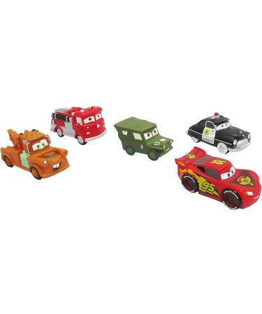 Disney Pixar Cars Bath Toy Set - Lightning McQueen Mater Red Sheriff Sarge Figures - 5 Pc. Play Kit for Kids 6 Months - Buy Online on GoSupps.com