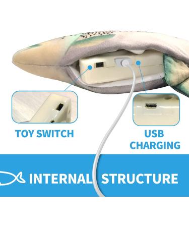 Paws Cat Interactive Electric Flopping Fish Toy - Set of 2 with Catnip, USB Charge Trout - Buy Online on GoSupps.com