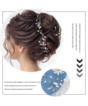 Handcess Bridal Wedding Headband | Silver Crystal Leaves Hair Accessories for Bride & Bridesmaids - Buy Online on GoSupps.com