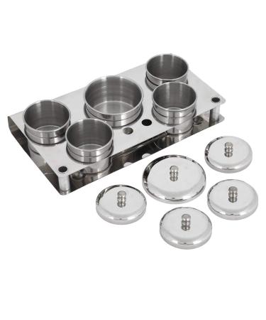 5-Piece Stainless Steel Nail Art Storage Set | Mini Powder & Liquid Dappen Dish for Manicure - Buy Online on GoSupps.com