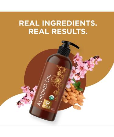 Pure Organic Sweet Almond Oil - Moisturizing Oil for Hair, Skin & Nails | 16 Fl. Oz - Buy Online on GoSupps.com