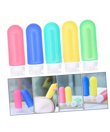 HAPINARY Travel Size Lotion Leakproof Refillable Shampoo Empty Travel Size Toiletries 12x4cm Navy