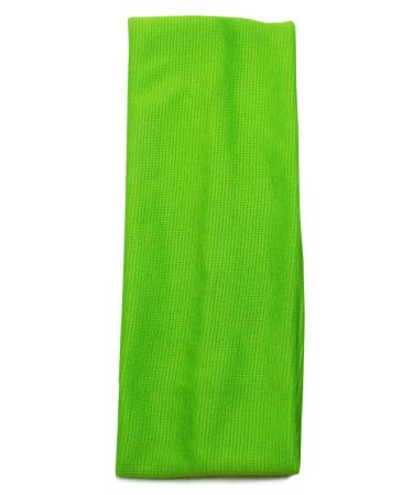 Bling Online 7cm Elasticated Fabric Headband. (Neon Green)