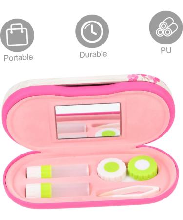 Buy Healeved Double-Layer Glasses Case for Children - Pink Terrarium Design | Practical Lensing Holder & Contact Lens Solution Bottle - 16.5x7x5.5cm | International Shipping - Buy Online on GoSupps.com