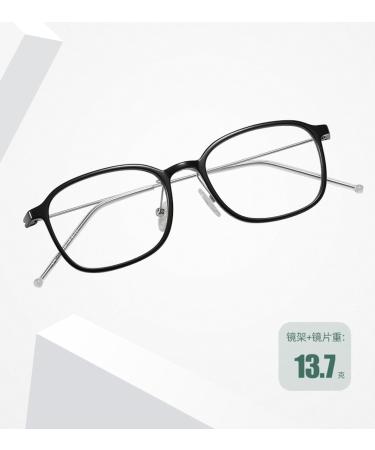 Ultra-Light Metal Square Frame Blue Light Blocking Glasses for Men & Women - Anti UV Ray Computer Reading Glasses 51mm - Buy Online on GoSupps.com