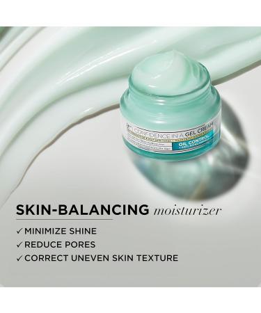 IT Cosmetics Confidence in a Gel Cream - Oil Control Moisturizer Hydrating & Non-Comedogenic Reduces Shine & Pores with Niacinamide Vitamin E & Peptides - 2.0 oz - International Shipping Available - Buy Online on GoSupps.com