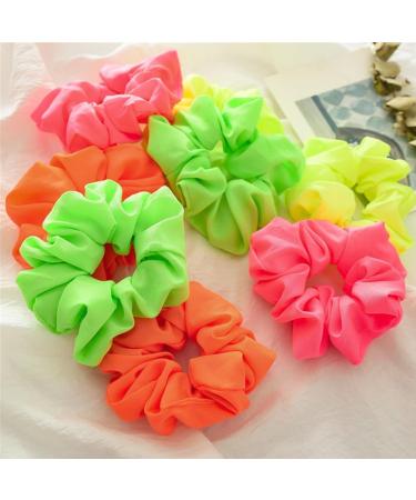 Buy 7 Pcs Neon Hair Ties - Colorful Interlock Elastic Hair Bands for Girls - International Shipping Available - Buy Online on GoSupps.com