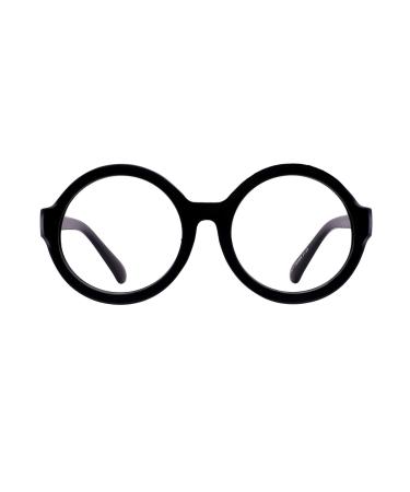 OCCI CHIARI Round Reading Glasses for Women Fashion Reader 0 1.0 1.5 2.0 2.5 3.0 3.5 (Black 3.0) S-black 3.0 x