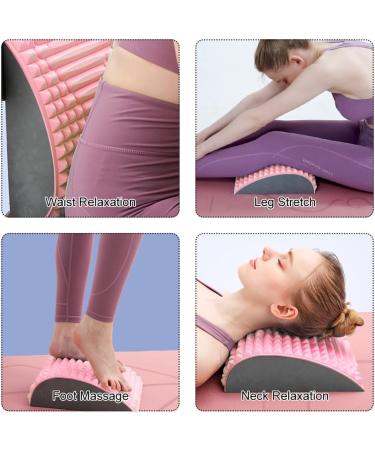 Horuili Neck and Back Stretcher | Pain Relief for Lower Back & Neck | Comfortable Back Extensor (Pink) - Buy Online on GoSupps.com