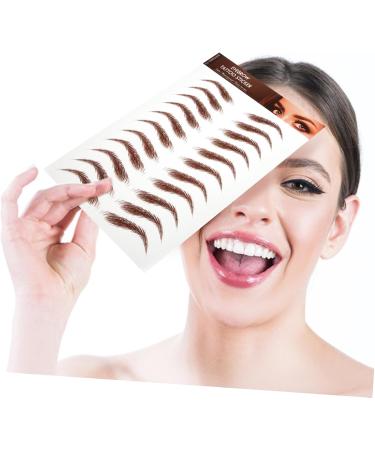 NOLITOY 15 Sheets Eyebrow Stickers Eyebrows Makeup Sticker Makeup Eyebrow Simulation Eyebrow Fake Eyebrows 1 count (Pack of 1) Brownx3pcs - Buy Online on GoSupps.com