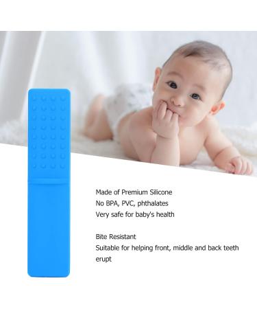3 Pack Silicone Baby Teething Toys - Soft Cookable Sensory Tools for Toddlers with Autism - Blue - Buy Online on GoSupps.com