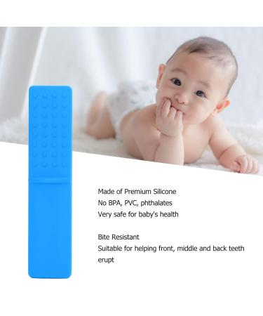 3Pcs Baby Teething Toys - Freezable & Boilable Silicone Infant Teether Chew Tubes (Blue) | Safe & Effective Relief for Teething Babies - Buy Online on GoSupps.com