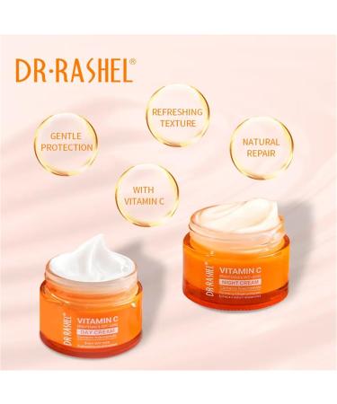 Dr Rashel Vitamin C Face Night Cream Facial Cream Brightening & Anti Aging Vitamin C Moisturizer for Face & Neck Hydrating & Brightening Vitamin C Cream for Face Dark Spots Skin (Night Cream) - Buy Online on GoSupps.com