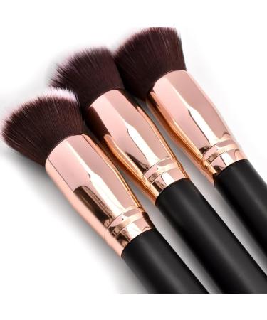 Runioney 3 Pieces Makeup Brushes for Foundation Loose Powder Concealer Blush Brush Professional Cosmetic Beauty Makeup Tool - Buy Online on GoSupps.com