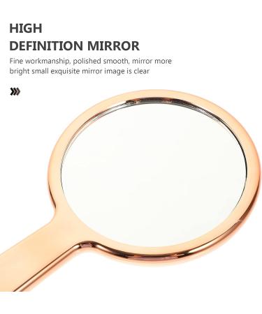 FOMIYES Hand Mirror - Rose Gold Glass Handheld Mirror for Makeup and Travel - 16x9cm - Buy Online on GoSupps.com