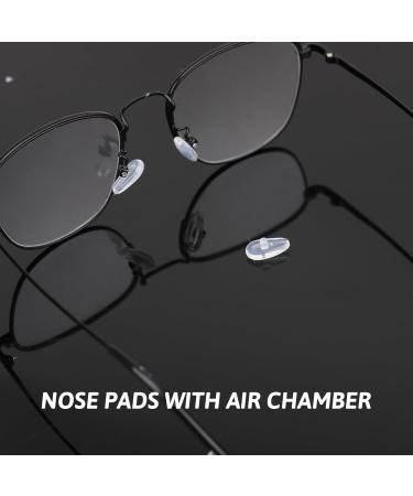 Kalione Screw-On Silicone Glasses Pads - 24 Pairs Metal Core Air Chamber Micro-Screw Cleaning Cloth & Tweezers | International Shipping - Buy Online on GoSupps.com