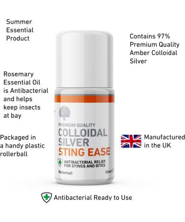 Natures Greatest Secret Colloidal Silver Sting Ease Roll-On 50ml - Soothing Relief for Insect Bites and Stings - Buy Online on GoSupps.com