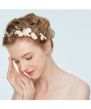 Elegant Pearl Hair Vine Wedding Headband | Bridal Headpiece for a Stunning Look - Buy Online on GoSupps.com
