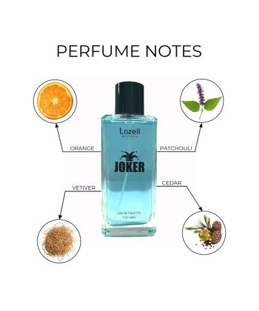 Lazell Joker for Men Perfume | Impression by Dol. K | Eau De Toilette 3.4 Fl Oz | Citrus Fusion Fragrance | European oncentrated Scent Lasts 6-9 Hours - Buy Online on GoSupps.com