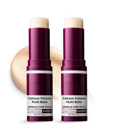 Peksozi Calcium Multi Balm Stick Calcium Volume Multi Balm Korean Collagen Moisturizing Stick Firming Hydrating & Skin Care for All Skin Types