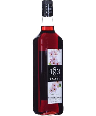Maison Routin 1883 Cherry Blossom Flavour Syrup 1L Glass bottle - Buy Online on GoSupps.com