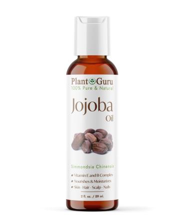 Jojoba Oil 2 fl. oz. Cold Pressed Unrefined - 100% Pure Natural Moisturizer for Skin Body Face and Hair Growth. Deeply Hydrating Carrier Oil for DIY Soap Making and Massage