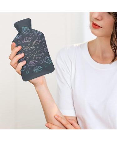 Fish Hot Water Bottle with Plush Cover - Hand Warmer for Adults & Kids - 26.5x15.3cm | International Shipping Available - Buy Online on GoSupps.com