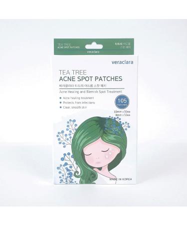 Tea Tree Acne Spot Patches - Salicylic Acid Acne Pimple Treatment Treats Drains and Shrinks Blemishes|105 Count(10mmX50 8mmX55) 1Pack