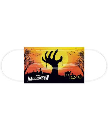 3 Ply Disposable_Face_Mask with Halloween Cute Pattern Design Comfortable Covers Suitable For Adults Outdoor Use Protection - Buy Online on GoSupps.com