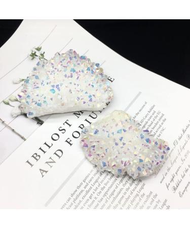 Natural White Crystal Cluster Electroplated Angel Quartz Crystal Cluster Colorful Point Enegry Stone JIZTGEDM (Size : 100-150g) - Buy Online on GoSupps.com