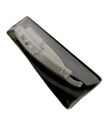 CS-102 Stainless Steel Professional Barber Straight Edge Razor | Includes 15 Astra Double Edge Blades - Best for Barbers & Shaving Enthusiasts - Buy Online on GoSupps.com