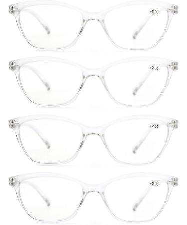 Buy HEEYYOK +1.50 Cat Eye Reading Glasses for Women - Colorful Funky Lightweight Frames | Comfortable Fit | 4 Pack - International Shipping Available - Buy Online on GoSupps.com