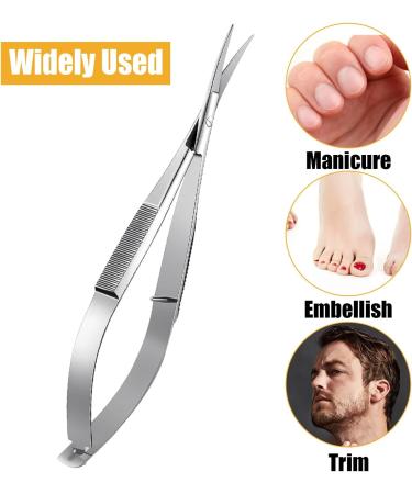 DARENYI Professional Stainless Steel Curved Cuticle Scissors | Eyebrow, Eyelash, Pedicure, Nose Hair, Beard Grooming Tool - Buy Online on GoSupps.com