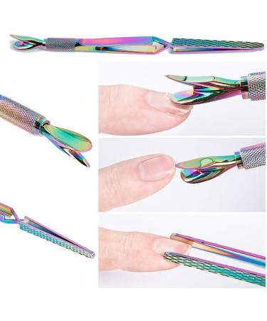 YOXIER Nail Extension Tips Holder Shaping Clamp Cuticle Pusher Picker Pedicure Multicolor - Buy Online on GoSupps.com