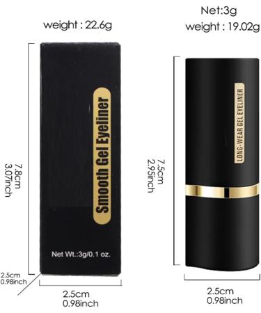 Ayky Long Wear Gel Eyeliner Natural Black Eyeliner Cream Waterproof Viral profession Eyeliner Pen Gel - Quick Drying Formula Eye Liner Eye Liner Waterproof Smudge Proof (2pcs-A) - Buy Online on GoSupps.com