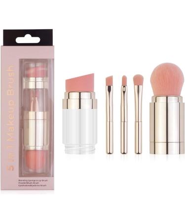 5 in 1 Makeup Brush Portable Electroplated Soft Hair Eyebrow Eyeshadow Brush for Office Lady (Electrogilding) - Buy Online on GoSupps.com