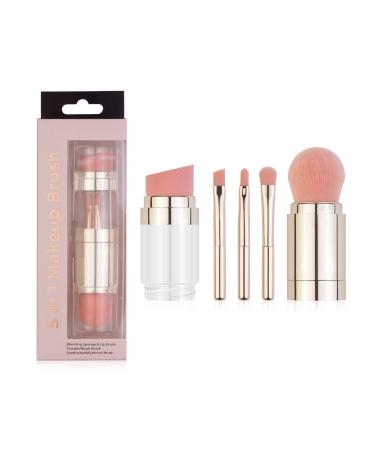 Makeup Brushes 5 in 1 Makeup Brush Multifunctional Loose Eyebrow Lip Brush for Office Dating (Electrogilding)