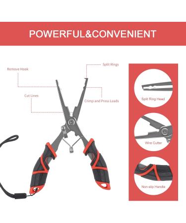 YLINSHA Fishing Tool Kit - 8pc Fillet Knife, Scissors, Pliers, Ruler, Lanyard & Waterproof Bag - Saltwater Tackle Accessory Set - Buy Online on GoSupps.com