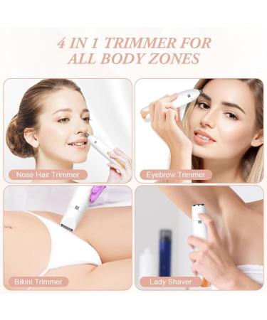 AOOWU shaver for women 4in1 intimate shaver for women electric shaver for women for body pubic area and nose facial hair remover for women B - Buy Online on GoSupps.com