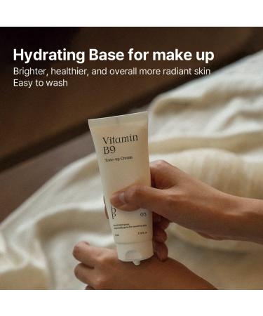 Natural Derma Project Vitamin B9 Tone-Up Cream | Vegan & Cruelty-Free | Calming with Madecassoside | Hydrating Makeup Base | 65ml - Buy Online on GoSupps.com