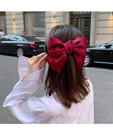 Shop Stylish Large Hair Clips with Bow - Red Green & Pink | Perfect for Girls & Women - International Shipping Available - Buy Online on GoSupps.com