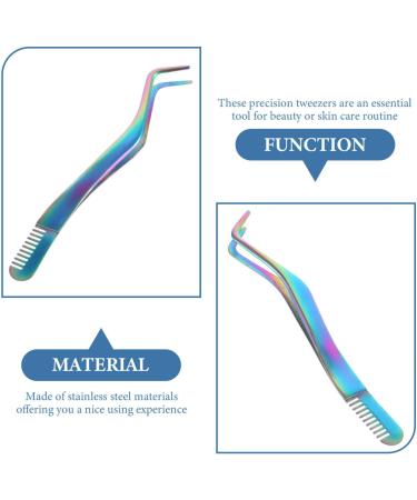 LALAFINA Eyelashes Tweezer Comb Stainless Steel Eyelash Tweezer Curved Eyelash Tweezers Eyelash Applicator Tool for False Lashes - Buy Online on GoSupps.com