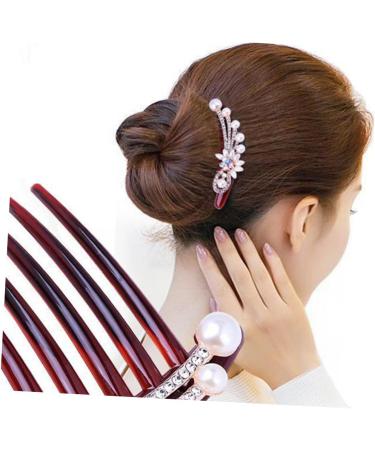 Beaupretty Seven- Hair Comb Bride Headpieces for Wedding Bride Hair Side Comb Bride Hair Accessories Wedding Hair Pearls Bridal Hair Comb Tiara Pearl Rhinestone Crystal Rhinestones - Buy Online on GoSupps.com