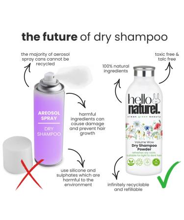 Dry Shampoo Powder | Benzene Free & Non-Aerosol | 100% Natural Vegan Formula | Large Size | Long Lasting & Recyclable | Shop Internationally - Buy Online on GoSupps.com