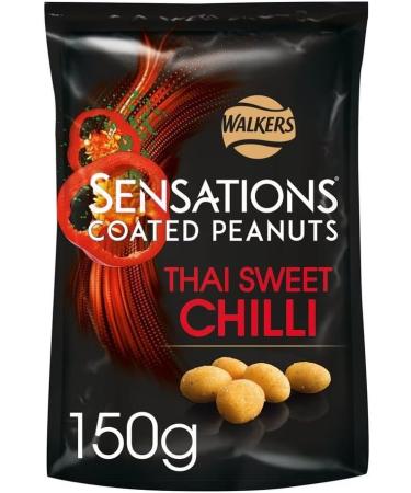 Walkers Sensations Coated Peanuts Thai Sweet Chilli 150g | perfect party snack platter | Suitable for vegetarians - Buy Online on GoSupps.com